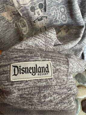 Disney Parks Mickey Mouse Oversized Hoodie XXL Gray Vintage Wash